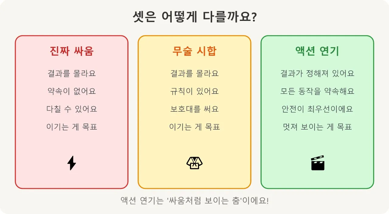 액션 연기: Wikipedia: Fight choreography 도식