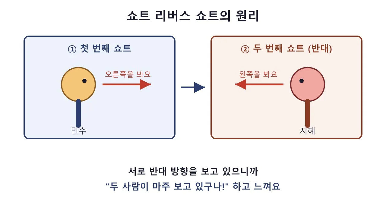 영상문법(2D·3D): 쇼트 리버스 쇼트 도식