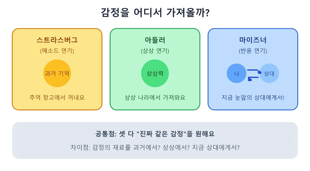 감정 연기: Wikipedia: Meisner technique 도식